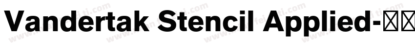 Vandertak Stencil Applied字体转换